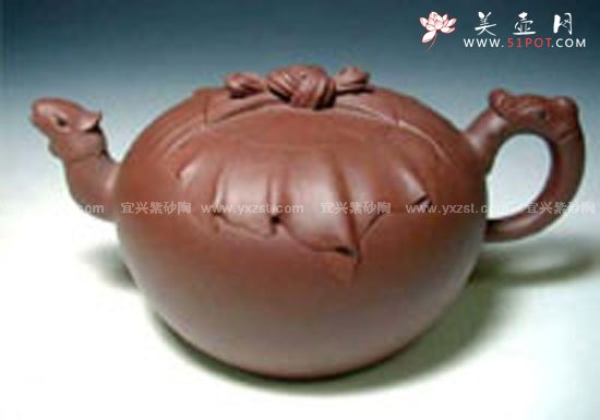 紫砂壶图片：龙凤包袱壶 - 美壶网
