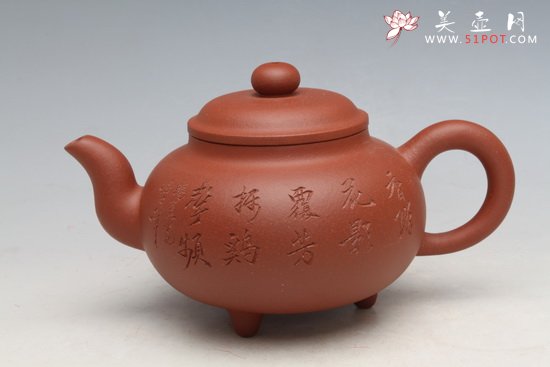 紫砂壶图片：柿鼎壶 - 美壶网