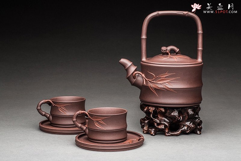 紫砂壶图片：鸿运竹段 - 美壶网