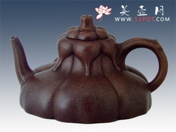 紫砂壶图片：玉兰花瓣壶 - 美壶网