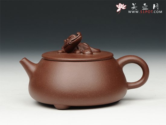紫砂壶图片：貔貅石瓢 - 美壶网