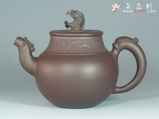 紫砂壶图片：鱼跃龙门（特等金奖） - 美壶网