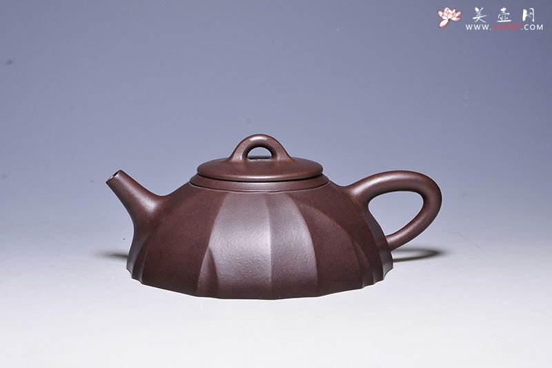 紫砂壶图片：筋纹石瓢 - 美壶网