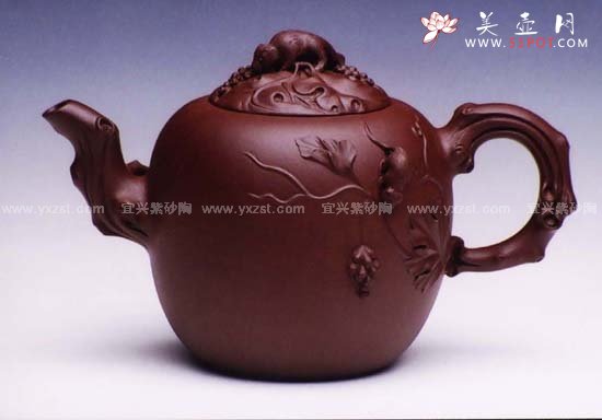 紫砂壶图片：松鼠葡萄 - 美壶网