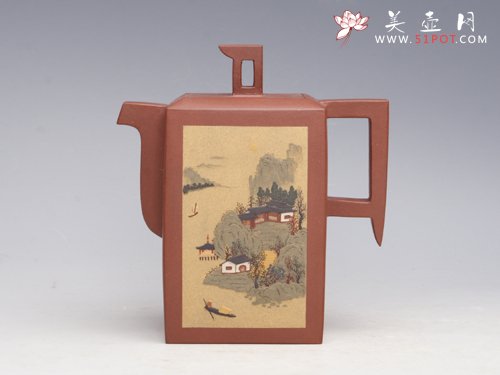 紫砂壶图片：四方玉柱 280CC - 美壶网