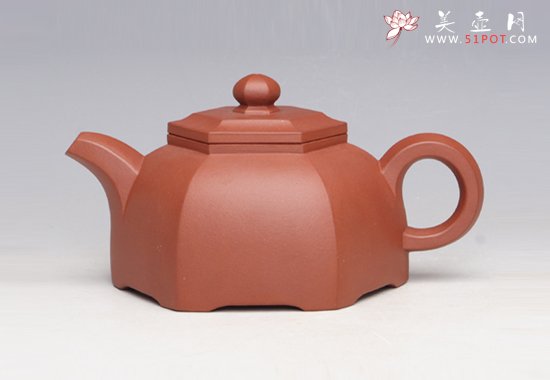 紫砂壶图片：六方半月壶 - 美壶网