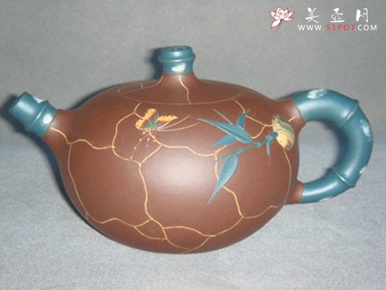 紫砂壶图片：笠竹壶 - 美壶网