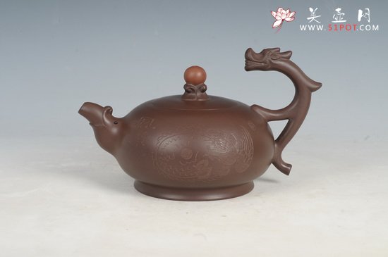 紫砂壶图片：龙凤壶 - 美壶网