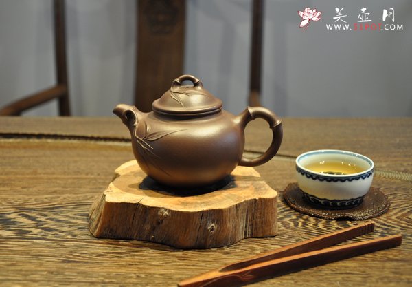 紫砂壶图片：竹 韵 - 美壶网
