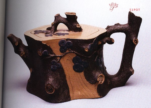 紫砂壶图片：大迎客松壶 - 美壶网
