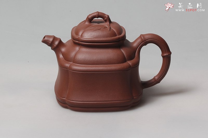 紫砂壶图片：四方竹鼎 - 美壶网