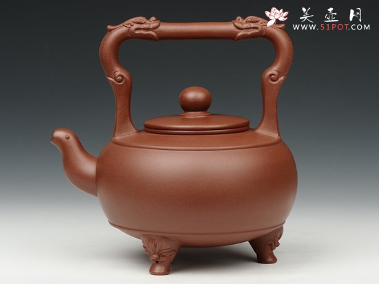 紫砂壶图片：三星提梁 - 美壶网