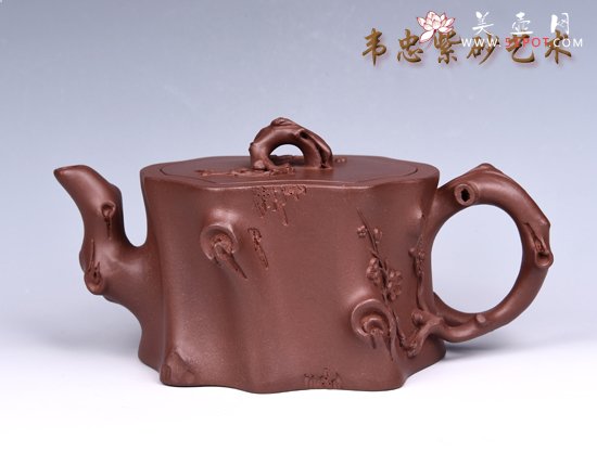 紫砂壶图片：梅桩报春 - 美壶网