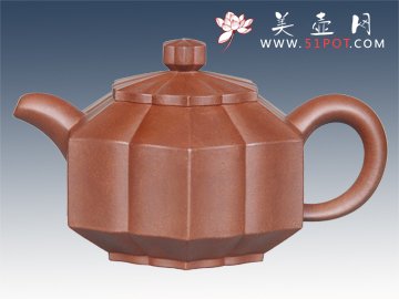 紫砂壶图片：六方棱花 - 美壶网