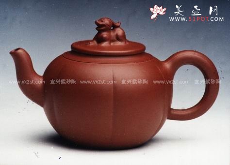 紫砂壶图片：麒麟瓜形壶 - 美壶网