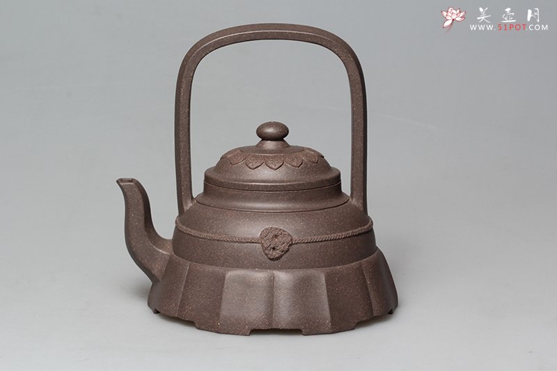 紫砂壶图片：裙花提梁 - 美壶网