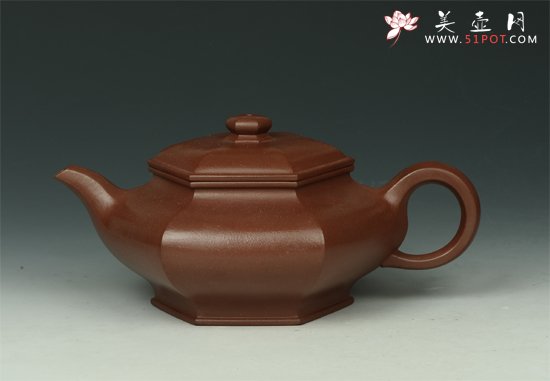 紫砂壶图片：六方虚扁 - 美壶网