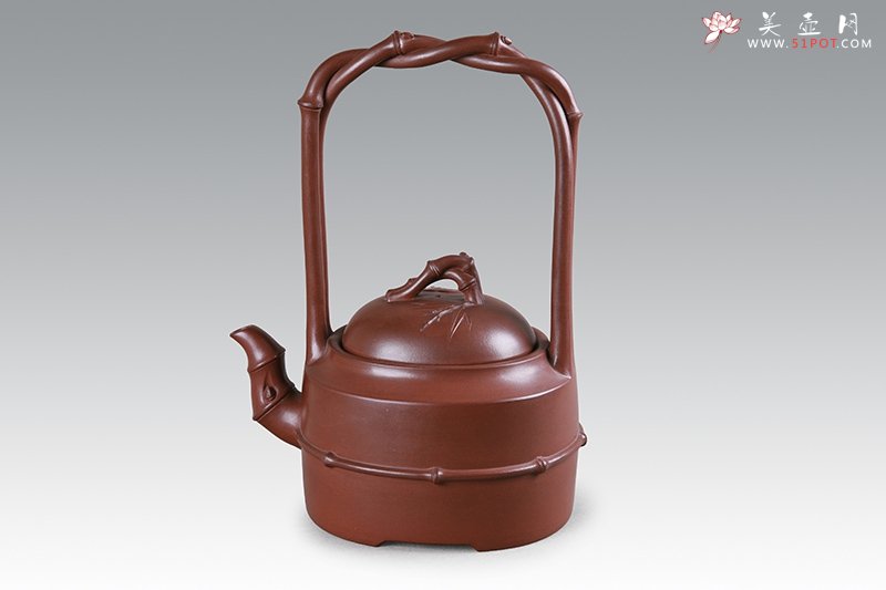 紫砂壶图片：大竹提梁壶 - 美壶网