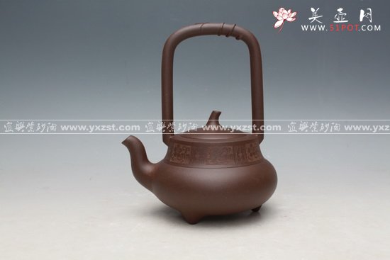 紫砂壶图片：北瓜提梁 - 美壶网