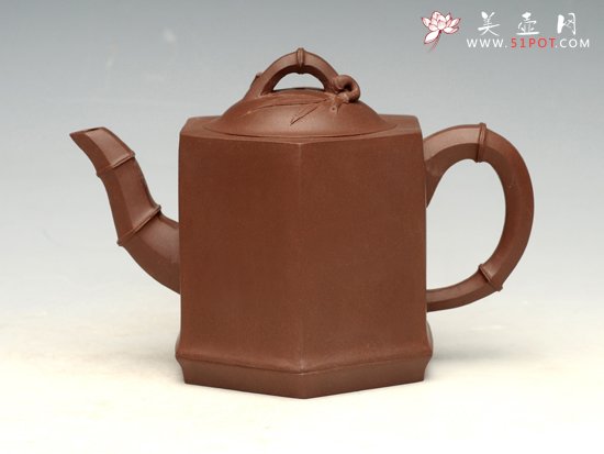 紫砂壶图片：六方竹节 - 美壶网