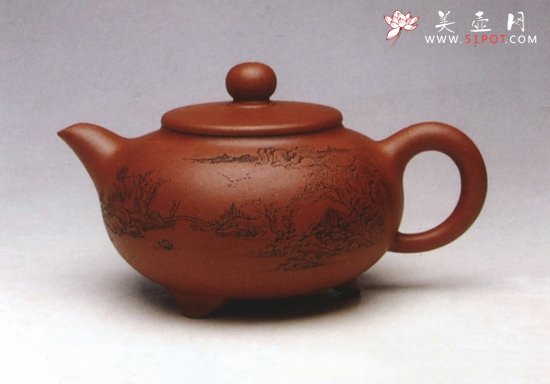 紫砂壶图片：三足玉泉壶 - 美壶网