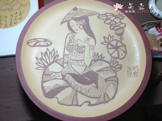 紫砂壶图片：紫砂挂盘 - 美壶网