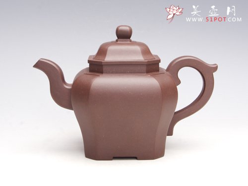 紫砂壶图片：静穆 泥料：拼紫 - 美壶网