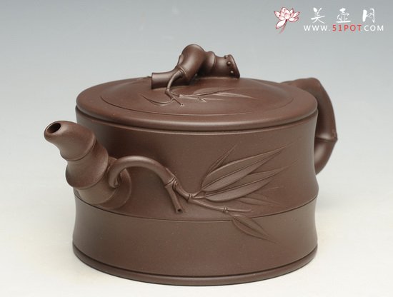 紫砂壶图片：竹段1  800cc - 美壶网