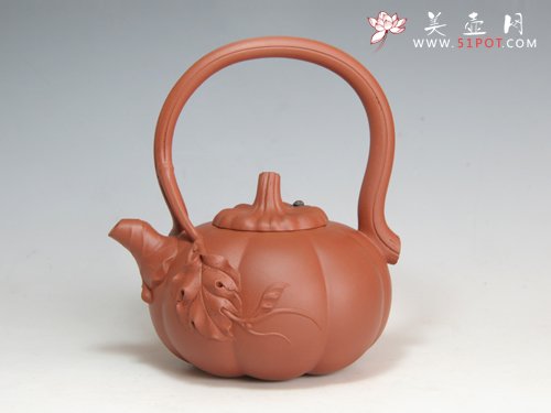 紫砂壶图片：南瓜提梁 - 美壶网