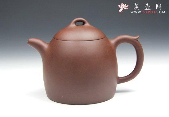 紫砂壶图片：【秦权】500cc珍藏原矿文革老紫泥 - 美壶网