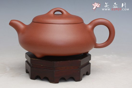 紫砂壶图片：扁石瓢 - 美壶网