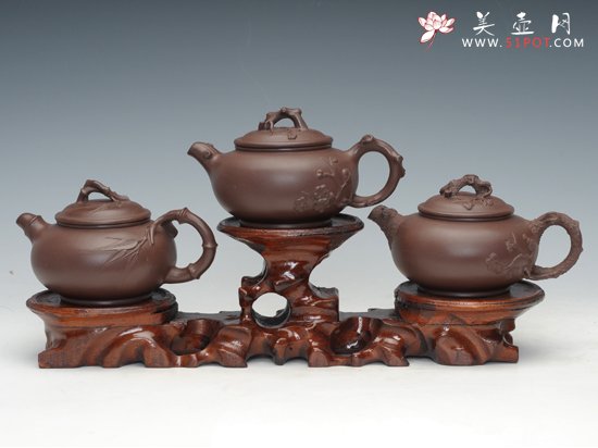 紫砂壶图片：岁寒三友 - 美壶网