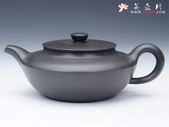 紫砂壶图片：碗美壶（黑金沙） - 美壶网