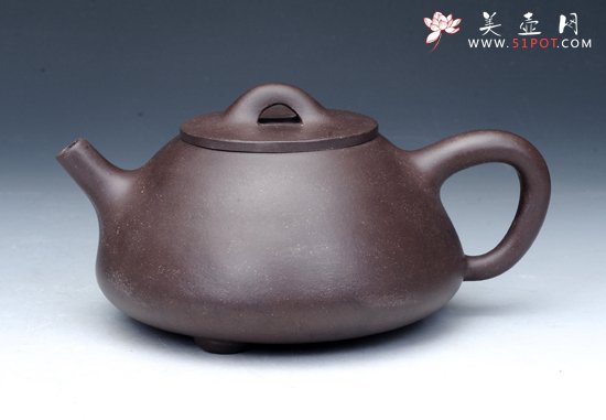 紫砂壶图片：石瓢壶 老紫泥 - 美壶网