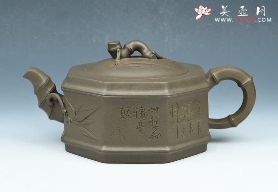 紫砂壶图片：八方竹段 - 美壶网