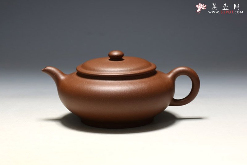 紫砂壶图片：扁灯壶 - 美壶网