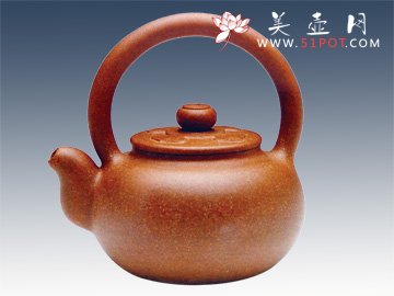 紫砂壶图片：菱花提梁 - 美壶网