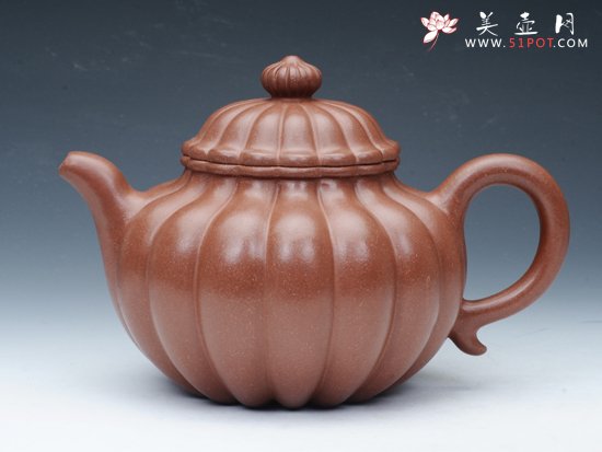 紫砂壶图片：筋囊掇球 1200CC - 美壶网