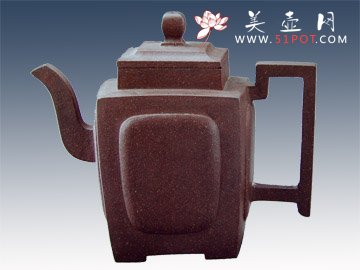 紫砂壶图片：开光方壶 - 美壶网