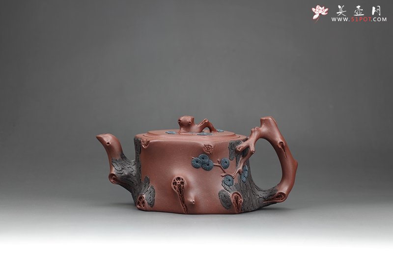 紫砂壶图片：松之咏（黄龙山原矿红皮龙） - 美壶网