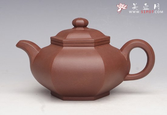紫砂壶图片：藏六方壶 - 美壶网