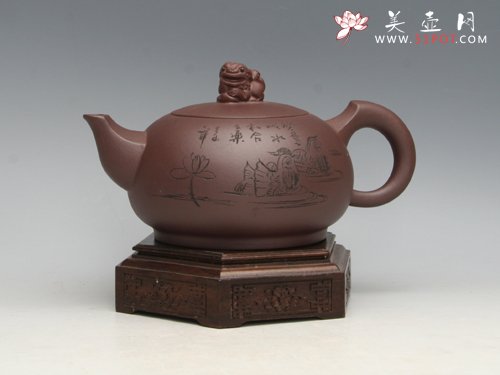 紫砂壶图片：狮球 - 美壶网
