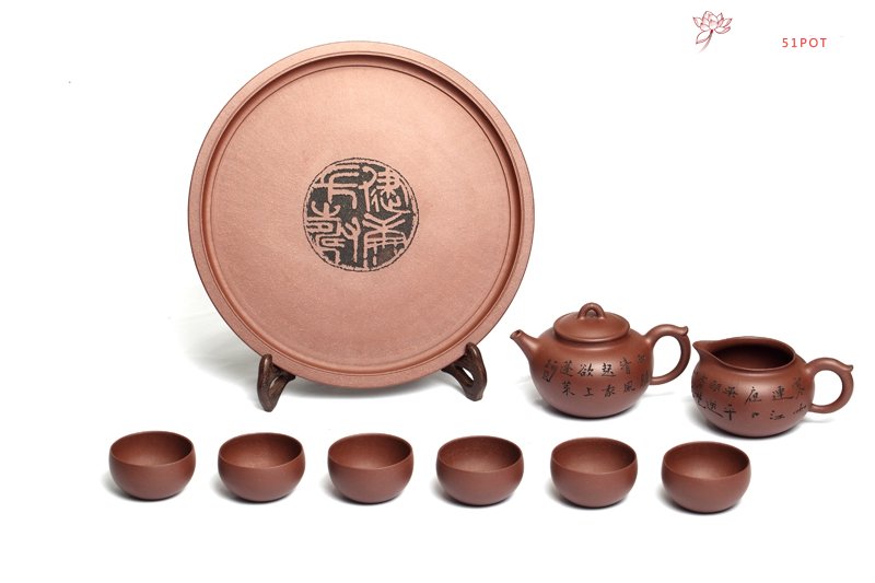 紫砂壶图片：长寿茶具 - 美壶网