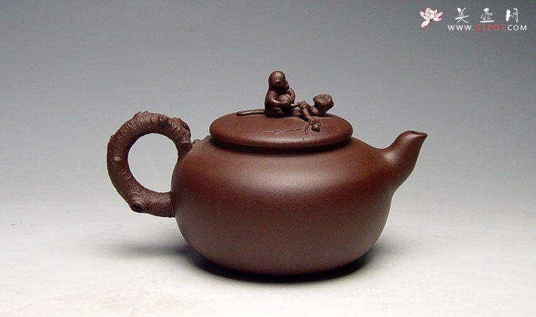 紫砂壶图片：金猴献寿壶 - 美壶网
