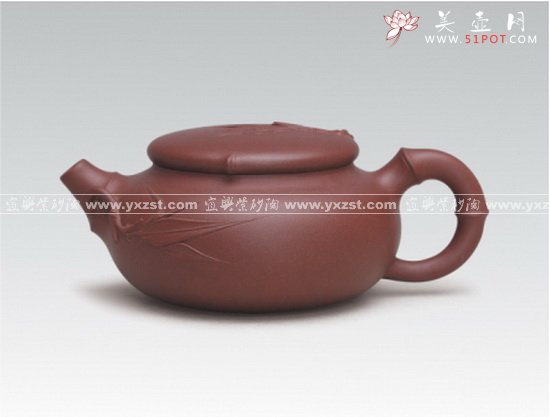 紫砂壶图片：圆竹紫泥 - 美壶网