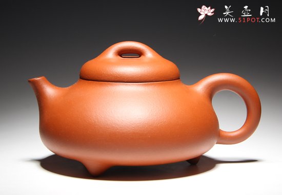 紫砂壶图片：三角石瓢 - 美壶网