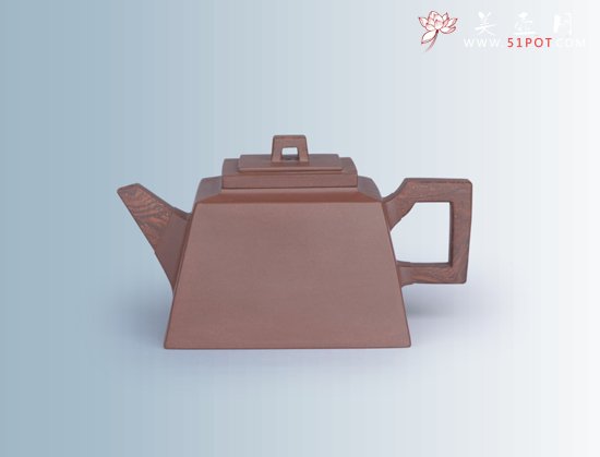 紫砂壶图片：抽盖升方 - 美壶网