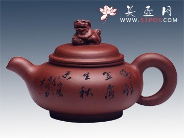紫砂壶图片：戏狮壶 - 美壶网