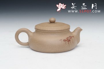 紫砂壶图片：清泉（吉祥制，王玉美绘） - 美壶网