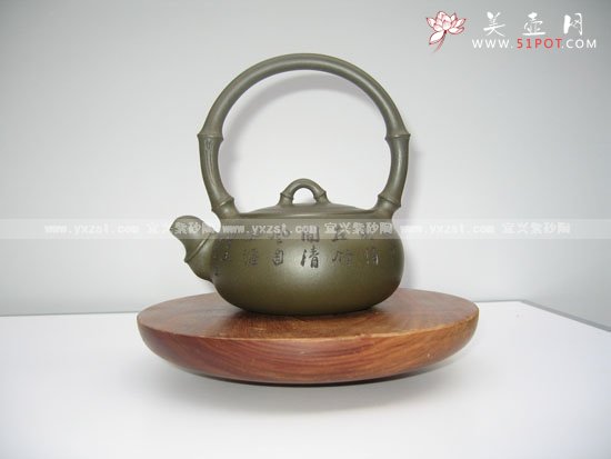 紫砂壶图片：成竹提梁 - 美壶网